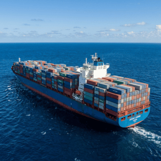 Container ship carrying commercial freight across the ocean. | Freight Forwarding to PNG